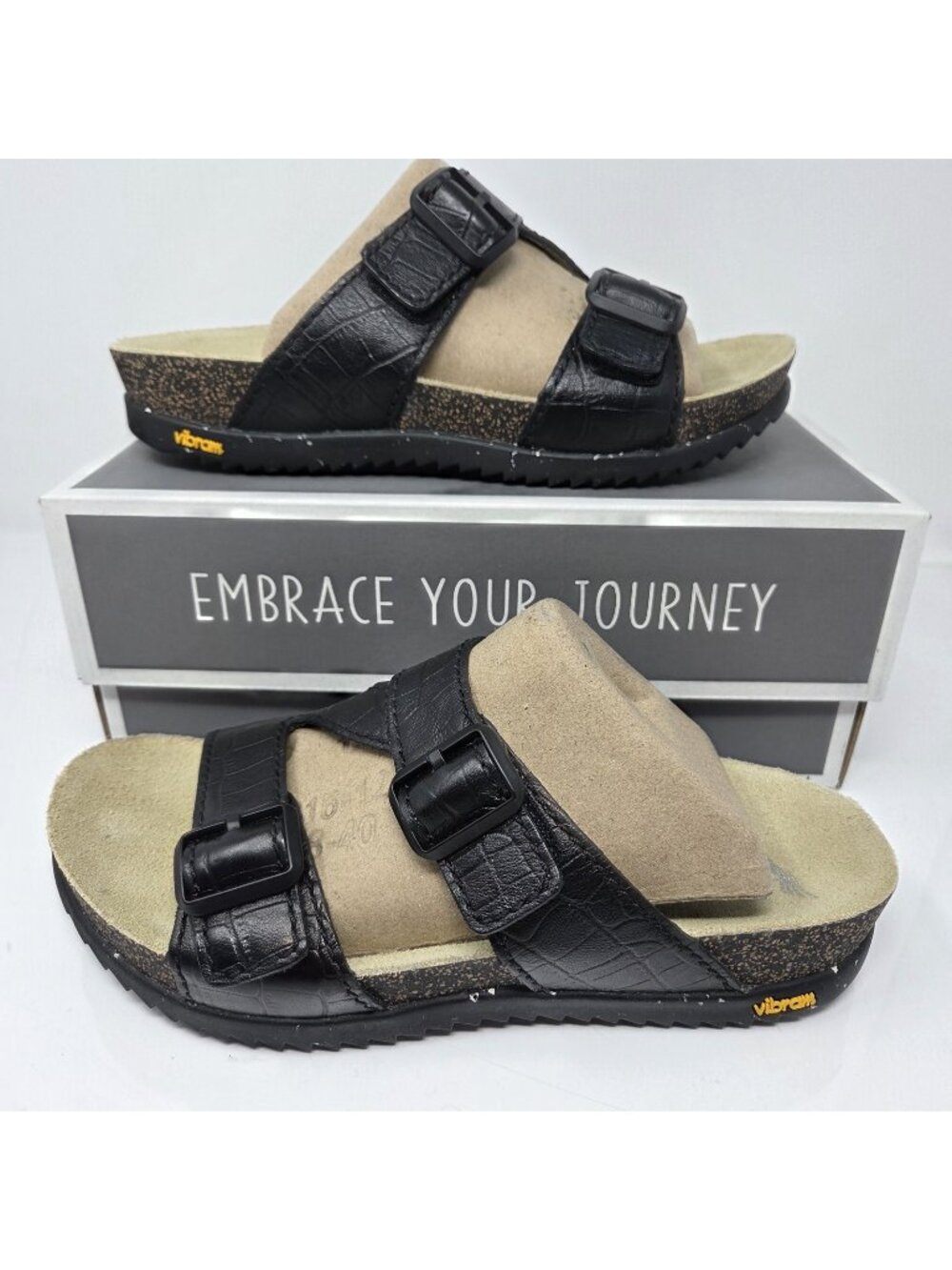 Dansko Dayna Black Croco Leather Sandals Womens EU 38 US 7.5 8 Comfort Slides